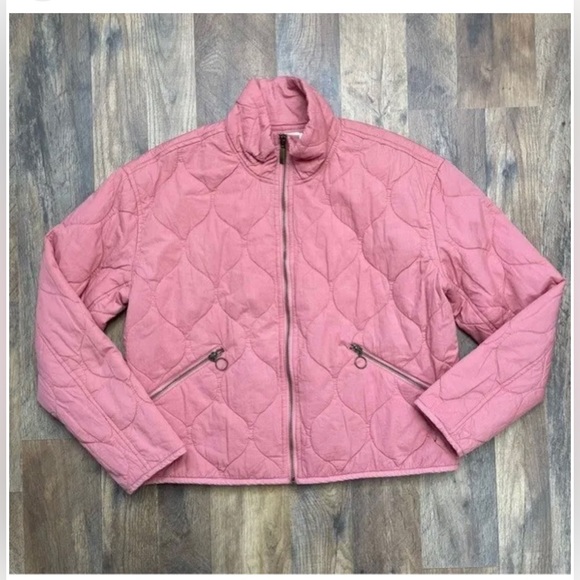 Lucky Brand Pink Quilted Carry On Jacket - Large NWT - Picture 8 of 8